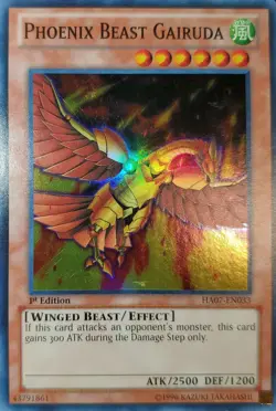 Yugioh 2013 Phoenix Beast Gairuda SR 1st Ed. HA07-EN033 Near Mint - Image 1