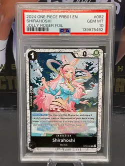 2024 One Piece PRB-01 English Shirahoshi Jolly Roger Foil PSA 10 GEM MINT - Image 1