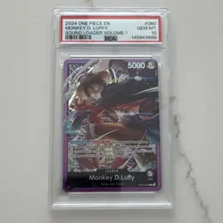 Bandai 2024 One Piece CCG Monkey D. Luffy Leader Foil OP05-060 PSA 10 - Image 1