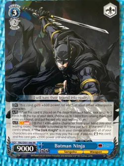 Weiss Schwarz Batman Ninja BATMAN SX01-066 RR Ships WORLDWIDE - Image 1