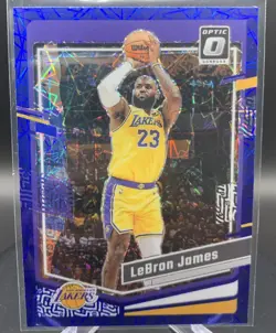 2023-24 Panini Donruss Optic LEBRON JAMES Blue Velocity Prizm LA Lakers #65 - Image 1