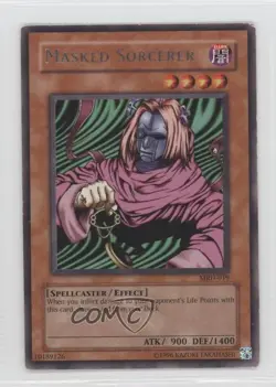 Sorcerer (R) Unlimited YuGiOh Metal aiders #MRD-019 2002 READ - Image 1