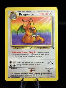 Dragonite 19/62 Fossil Non Holo Rare Pokemon Card 1999 Vintage Set NM MINT 💎 - Image 1