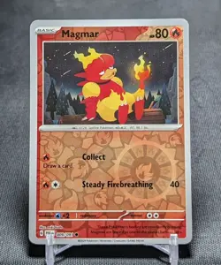 Magmar Common Reverse Holo Fire 2024 PALDEAN FATES Pokemon TCG Card 009/091 - Image 1