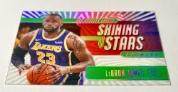 2019-20 Illusions LeBron James Green Emerald Shining Stars Acetate SP #5 Lakers - Image 2