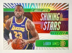 2019-20 Illusions LeBron James Green Emerald Shining Stars Acetate SP #5 Lakers - Image 3