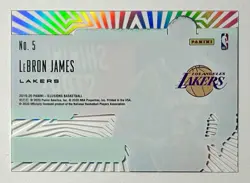 2019-20 Illusions LeBron James Green Emerald Shining Stars Acetate SP #5 Lakers - Image 4