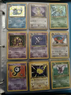 Pokemon TCG Vintage Binder Lot 216 Base, Jungle, Fossil, Rocket, Gym Heroes, etc - Image 1