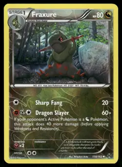 Pokemon Cards Fraxure 110/162 Reverse Holo BREAKthrough XY NM - Image 1