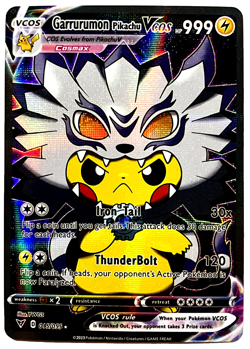 Garrurumon Pikachu Pokemon Card VCOS Holo Cosplay w/ Video - Image 1