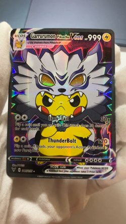 Garrurumon Pikachu Pokemon Card VCOS Holo Cosplay w/ Video - Image 2