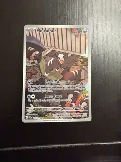 Pokemon TCG Houndour Obsidian Flames Holo Card 204/197 NM - Image 1