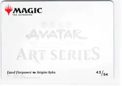Fated Firepower Art Card S Art Series: Avatar: The Last Airbender 43 NM - Image 2