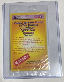 Pokemon Movie Promo Cards Mewtwo Sealed Pack 1999 TCG Warner Bros. Studio Store - Image 1