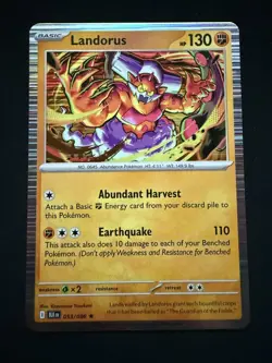 Landorus 053/086 SV Black Bolt Holo Rare Pokemon TCG Card NM Near Mint - Image 1