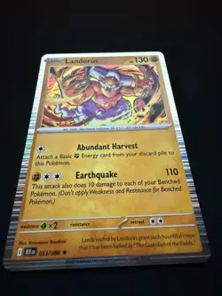 Landorus 053/086 SV Black Bolt Holo Rare Pokemon TCG Card NM Near Mint - Image 3