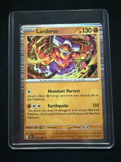 Landorus 053/086 SV Black Bolt Holo Rare Pokemon TCG Card NM Near Mint - Image 5