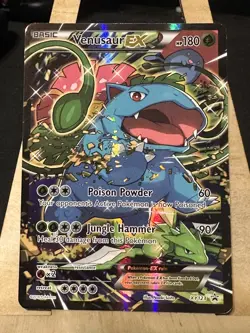 Venusaur EX XY123 XY Full Art Promo Holo Black Star Promo Pokemon TCG Card Stock - Image 1
