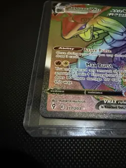 Pokemon Rayquaza VMAX Secret Rare Full Art Holo 217/203 Evolving Skies Card - Image 2