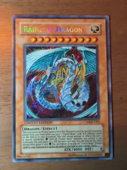 CT04-EN005 Rainbow Dragon Secret Rare Limited Edition Yugioh Card LP - Image 1