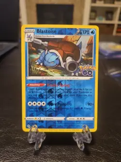 Pokemon Go Blastoise 17/78 Reverse Holo Rare Card TCG 2022 - Image 1