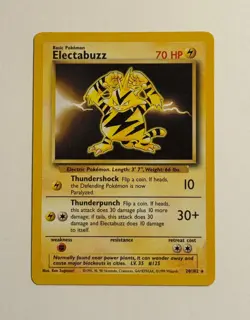 RARE 1999 Base Set Electabuzz Card 20/102! Excellent Condition! - Image 1