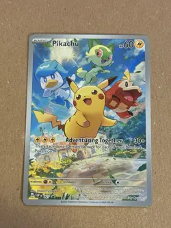 Pokemon Pikachu SVP 027 TCG Promo Card Paldea Evolved Near Mint Condition - Image 1