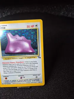 Pokemon TCG Ditto Card 3/62 Fossil Set Holofoil Holo Rare Vintage 1999 WOTC - Image 2