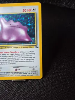 Pokemon TCG Ditto Card 3/62 Fossil Set Holofoil Holo Rare Vintage 1999 WOTC - Image 3