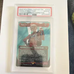 2025 MTG FINAL FANTASY CHARACTER BORDERLESS-SURGE FOIL VAAN, STREET THIEF PSA 10 - Image 1
