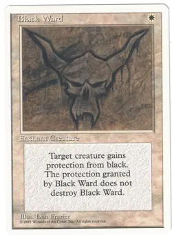 Magic: The Gathering (MTG 4th Edition) 1995 - Black Ward - Image 1