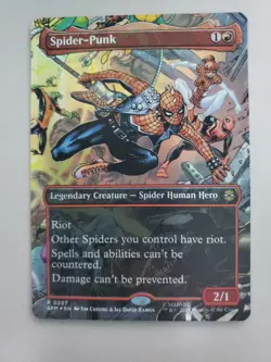 MTG Spider-Punk (0207) Marvel's Spider-Man Foil Borderless Rare - Image 1