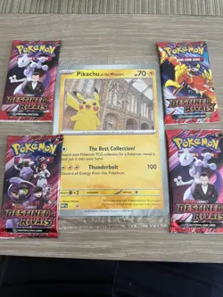 Pokemon TCG Destined Rivals Booster Pack Scarlet & Violet Pikachu jumbo promo🔥 - Image 1