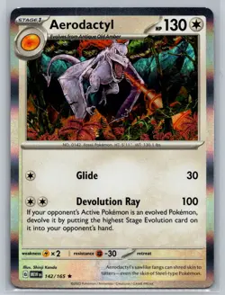 Aerodactyl #142/165 SV: Scarlet & Violet 151 Holo Rare - Pokemon Cards E43 - Image 1