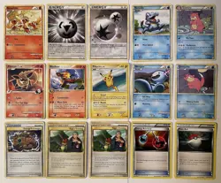 Vintage Pokemon Mid-Era Card Lot Of 15 Various Sets 2006-2011 Rares, Commons - Image 1
