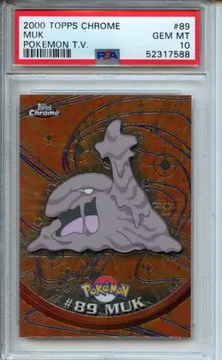 2000 Topps Chrome Pokemon T.V. #89 Muk Pokemon T.V. PSA 10 - Image 1