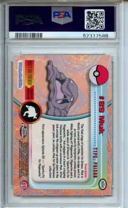 2000 Topps Chrome Pokemon T.V. #89 Muk Pokemon T.V. PSA 10 - Image 2