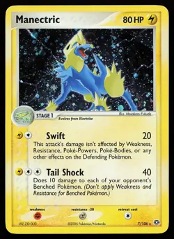 Manectric 7/106 Holo Rare Emerald Pokemon Card - Image 1