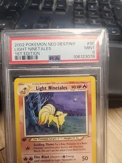 2002 POKEMON NEO DESTINY 1ST EDITION #50 LIGHT NINETALES PSA 9 - Image 2