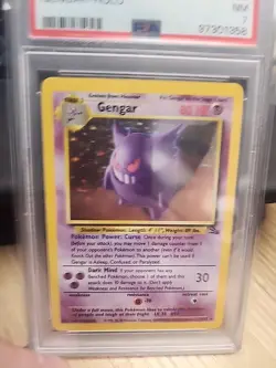 1999 POKEMON FOSSIL #5 GENGAR-HOLO PSA 7 - Image 3