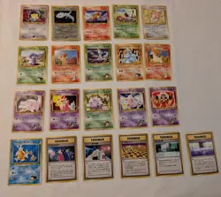 1996 Pocket Monster Japanese Pokemon Lot Of 21 Inc Holo, Sabrina's Jinx, Entei - Image 1