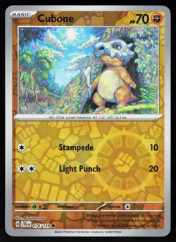 Cubone 076/159 Common Journey Together Pokemon Reverse Holo NM - Image 1