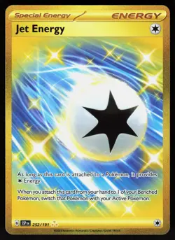 Jet Energy 252/191 Hyper Rare Surging Sparks Pokemon Holo NM - Image 1