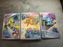 Pokemon TCG First Partner Illustration Collection Chimchar, Turtwig, Piplup NM - Image 1