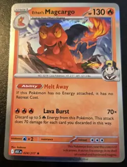 Ethan's Magcargo 024/217 Holo Rare Mega Evolution: Ascended Heroes Pokemon TCG - Image 1