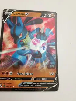 Pokemon TCG Lucario V Ultra Rare SWSH08: Fusion Strike 146/264 NM MINT Condition - Image 4