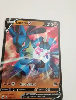 Pokemon TCG Lucario V Ultra Rare SWSH08: Fusion Strike 146/264 NM MINT Condition - Image 5