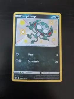 2021 Pokemon Impidimp SV083/SV122 Shining Fates: Shiny Vault Holo - Image 1