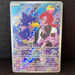 Pokemon Team Rocket's Murkrow Illustration Rare Destined Rivals Holo 200/182 80… - Image 1