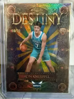 2025-26 Topps Chrome Destiny Kon Knueppel Gold Refractor /50 #D-4 RC "READ" - Image 1